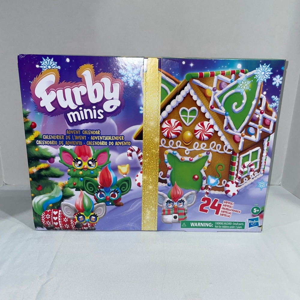 Hasbro Furby Minis Advent Calendar 24 Holiday Surprises Gingerbread House New